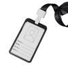 Firmenfabrik Arbeits-ID-Kartenhalter Metall-Aluminiumlegierung Vertikaler Namens-ID-Karten-Ausweishalter Mit Halsband-Lanyard
