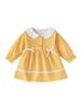 0-6 Years Girls' Long-Sleeve Plaid Cotton Dress - Spring & Autumn Princess Style