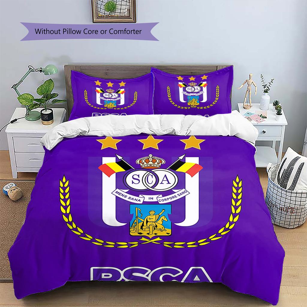 RSC Anderlecht  Pattern Bedding Quilt Set  Home Decoration  Gift (1 * duvet cover + 2 * pillowcase  without core)