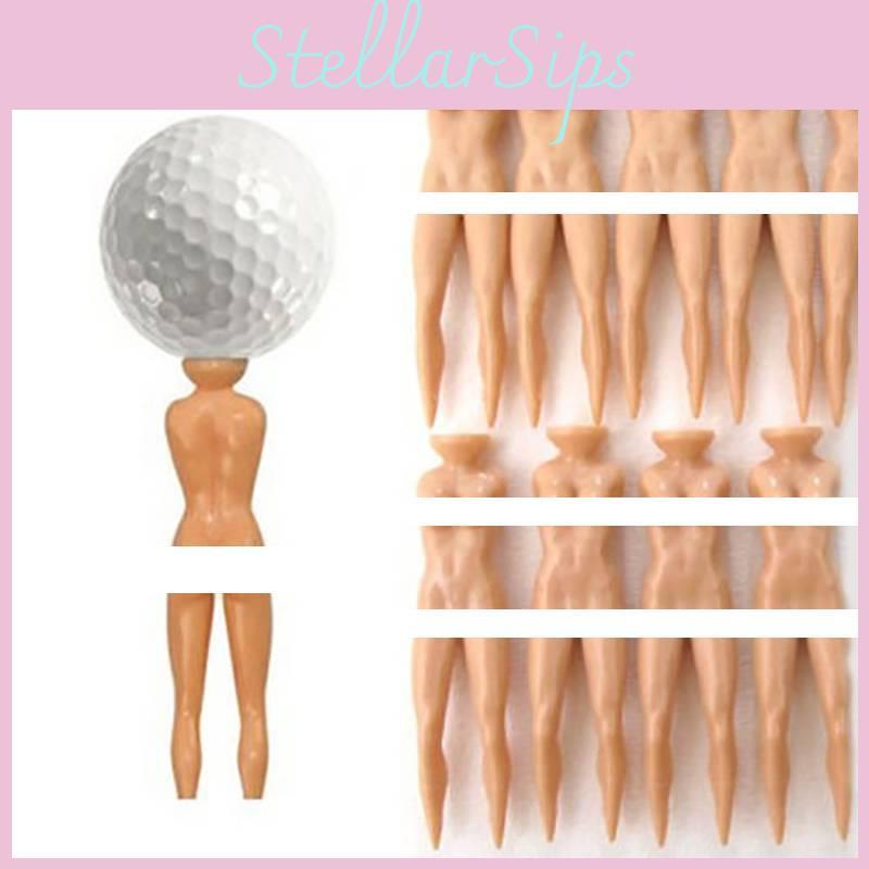 20 Nude Pcs Lady Golf Tees Model Ball Nails Auxiliary Tool Material Plastic