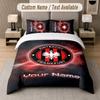 Ensemble de literie personnalisé Motif Eintracht Frankfurt, Impression Nom Texte 1 Housse de couette plus 2 Taies d'oreiller Textile de maison