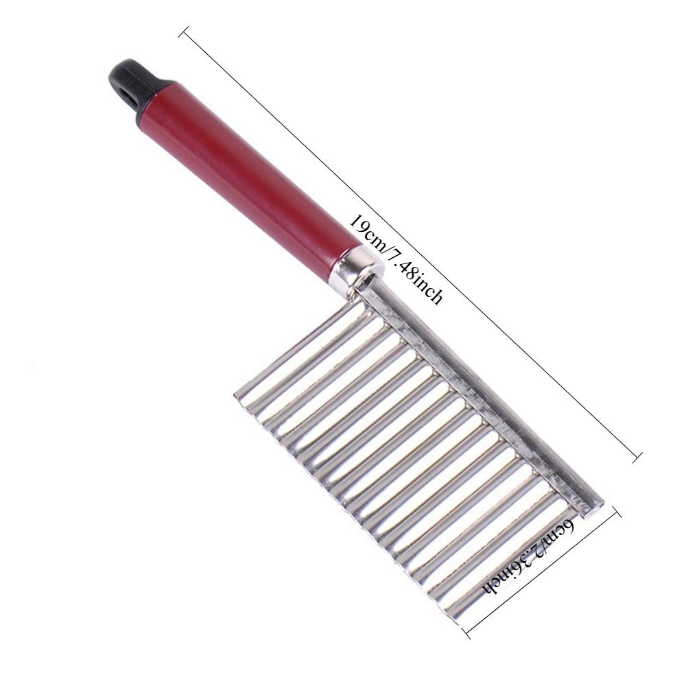 

1PC Vegetable Cutter Stainless Steel Potato Wavy Edged Knife Gadget Vegetable Fruit Potato Cutter чёрный