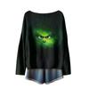 Women's Fashion Long Sleeve Christmas Snowman Snowflake Print Jacket Cardigan