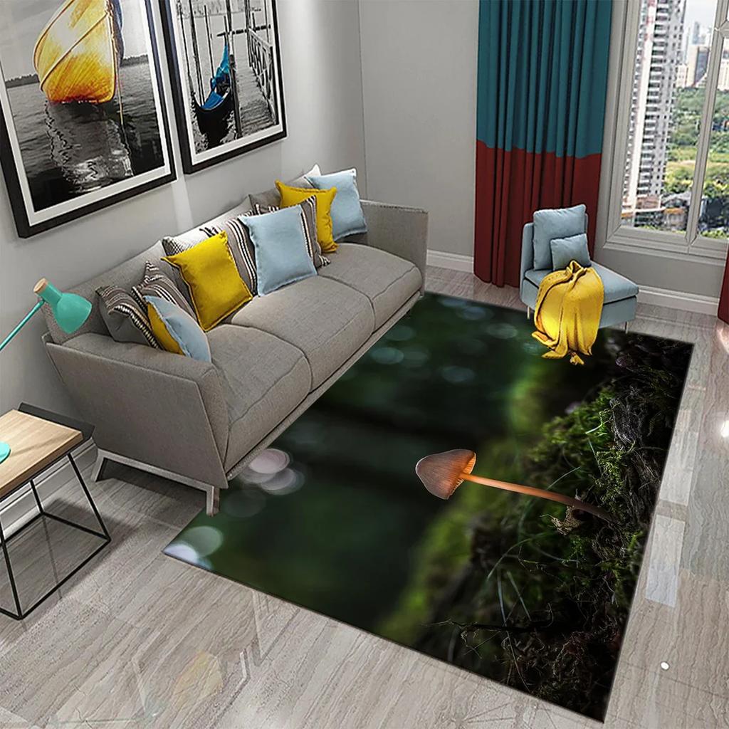 3D Natur-Thema Teppich Eingangstür Fußmatte Wald Insekt Pflanze Rutschfeste Fußmatte Wohnzimmer Schlafzimmer Badezimmer Heimdekoration