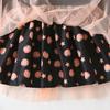 New Halloween Appliqué Mesh Dress with Pumpkin Print & Short Sleeves
