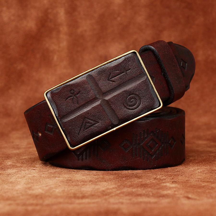 Genuine Leather Belt First Layer Cowhide Belt Cow Leather Men Belt Needle Buckle Waist Belt Black/coffee Designer Belt for Men