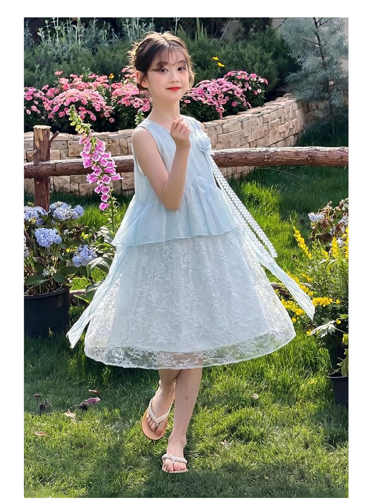 Girls' Thin Summer Dress - Stylish Princess Style