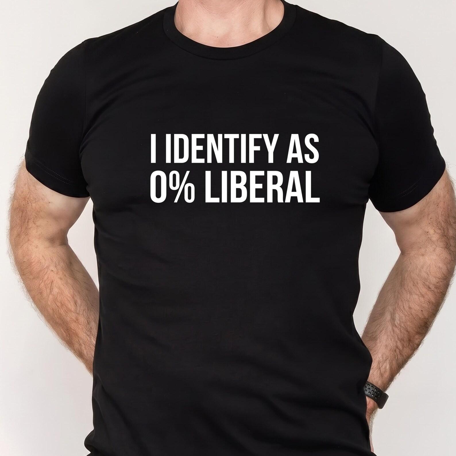 I Identify As 0% Liberal Comfort Colors Shirt, Funny Conservative Tee, Republican Political Humor Shirt, Patriotic Gift 2XL