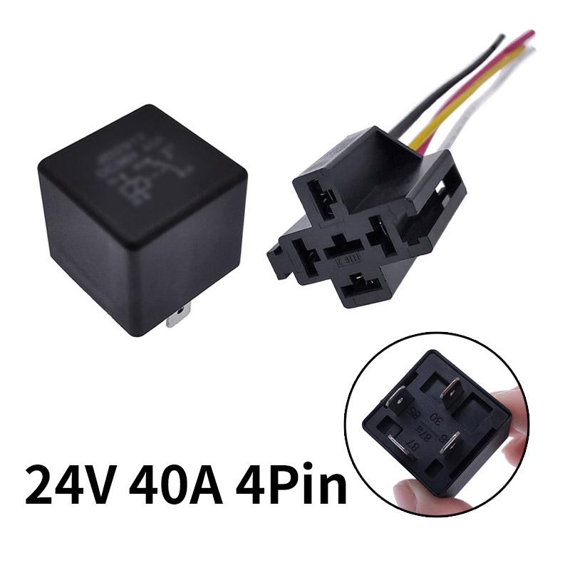 40A Auto Car Relay JD2912 4 Pin 5 Pin DC 12V 24V 36V 48V with Mounting Hole Coil Power 1.8W Automobile Control Device with Line Relays 5