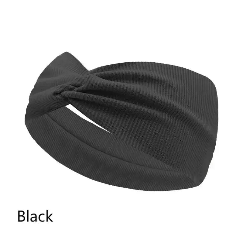 Women Cross Solid Color Hair Bands Girls Fashion Leopard Print Elastic Knitted Headbands Vintage Turban Make Hair Accessories