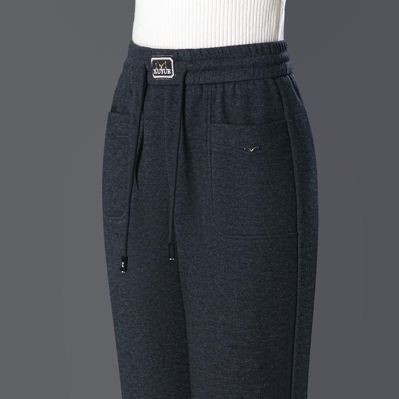 

Женские шерстяные брюки гаремы с высокой талией 2024 - Большой размер и повседневный крой для осени Size 33 [5XL] Waist 2 6 серый