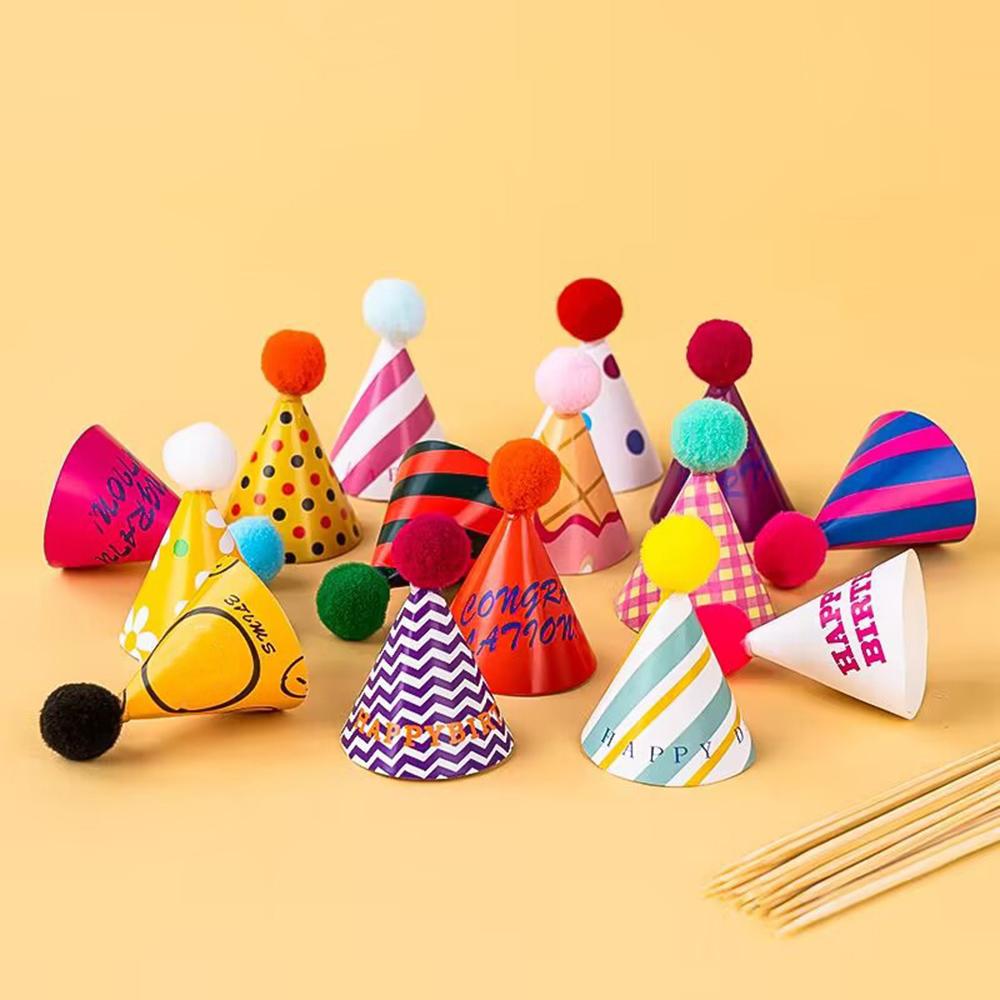 15 Teile/satz Mini Hut Kuchen Dekoration Geburtstag Backen Outfit Weihnachten Dekorationen DIY Nette Dessert Dekoration Party Liefert