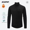 HISERWA Windproof Water-Repellent Reflective Fleece Cycling Jacket with Double Zipper