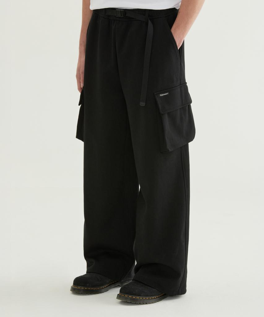 COVERNAT Wide Cargo Sweatpants Black