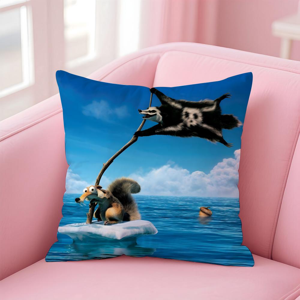 LIce Age Cushion Cover Pillowcase Short Plush Invisible zipper Room Sofa Cushion Cover