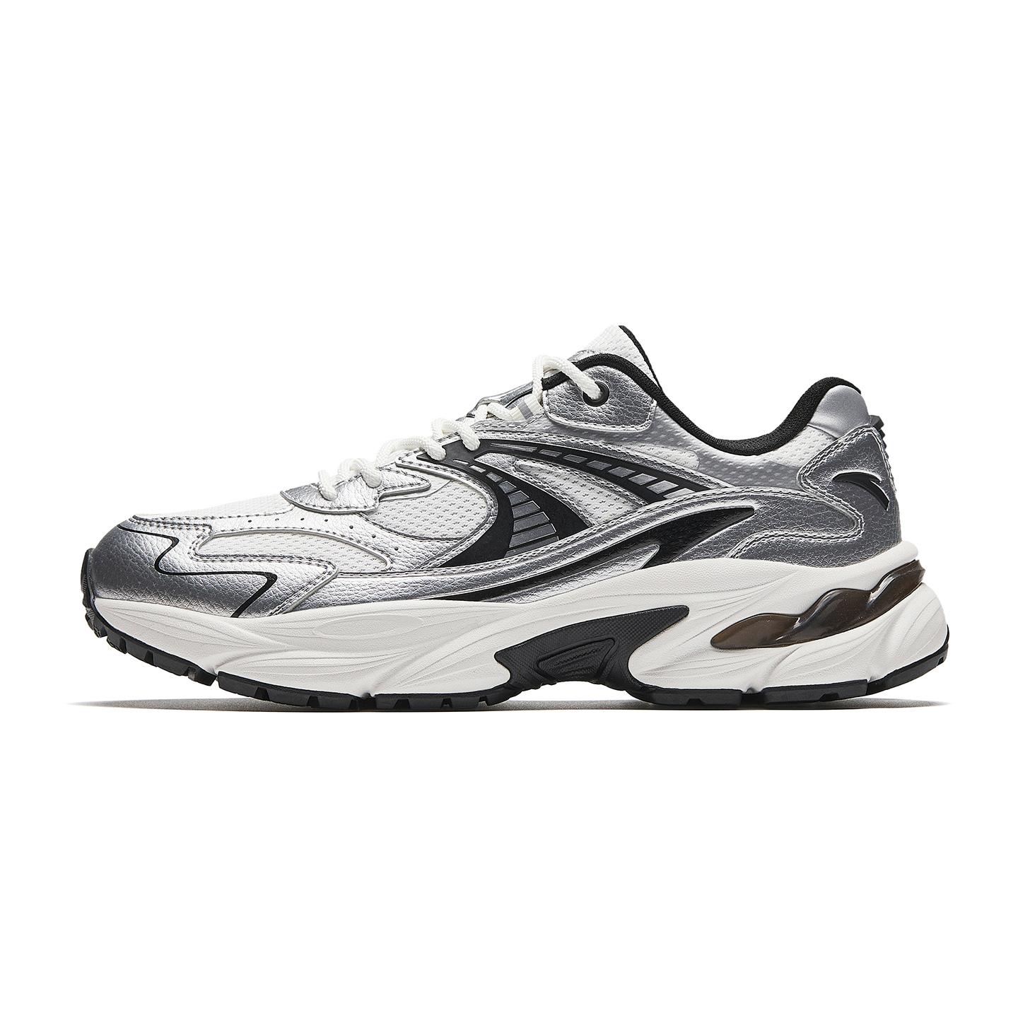 

Anta AT802 Cushioning Abrasion Resistant Height Increasing Casual Shoes Men s Papyrus White/Silver/Basic Black 912618882-2