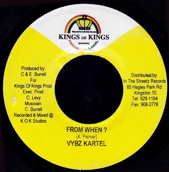 7inch Record VYBZ KARTEL / G MONEY - From When? / Worry About NONE Kings of Kings 2004 Jamaica Reggae, Ska & Dub Used