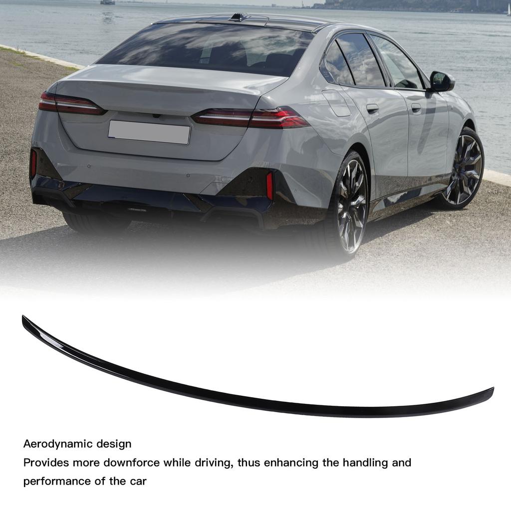 Rear Spoiler Lip Wing Aerodynamic High Gloss Car Tail Trunk Spoiler Wing for 5 Series I5 G60 2024 to Up Bright Black