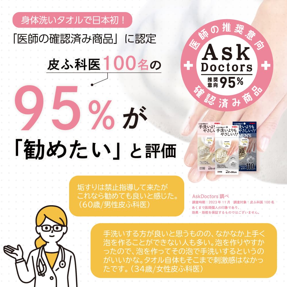 Kikulon Body Super Champagne 32cm X Set of Gentler Than Hand Creates a Rich Lather Made In Towels, Soft, Gold, 90cm, 2. Washing, Quickly. Japan.