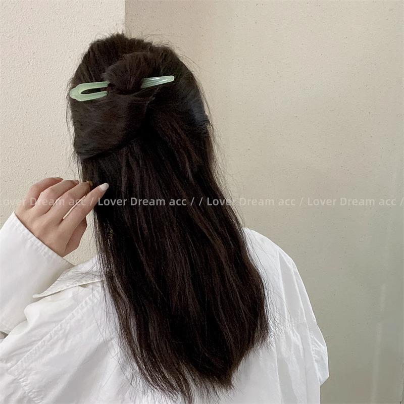 Vintage Hanfu U-Shaped Acrylic Hairpins for Versatile Updo Hairstyles
