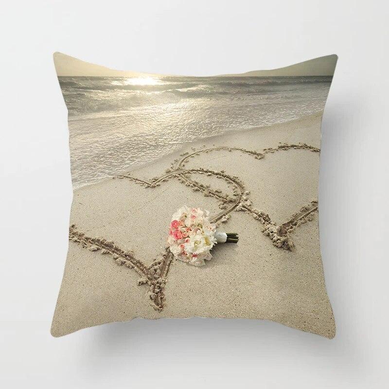 Mountains River Natural Scenery Pillow Cover Sofa Decoration Car Office Seat Cushion  Room   Home