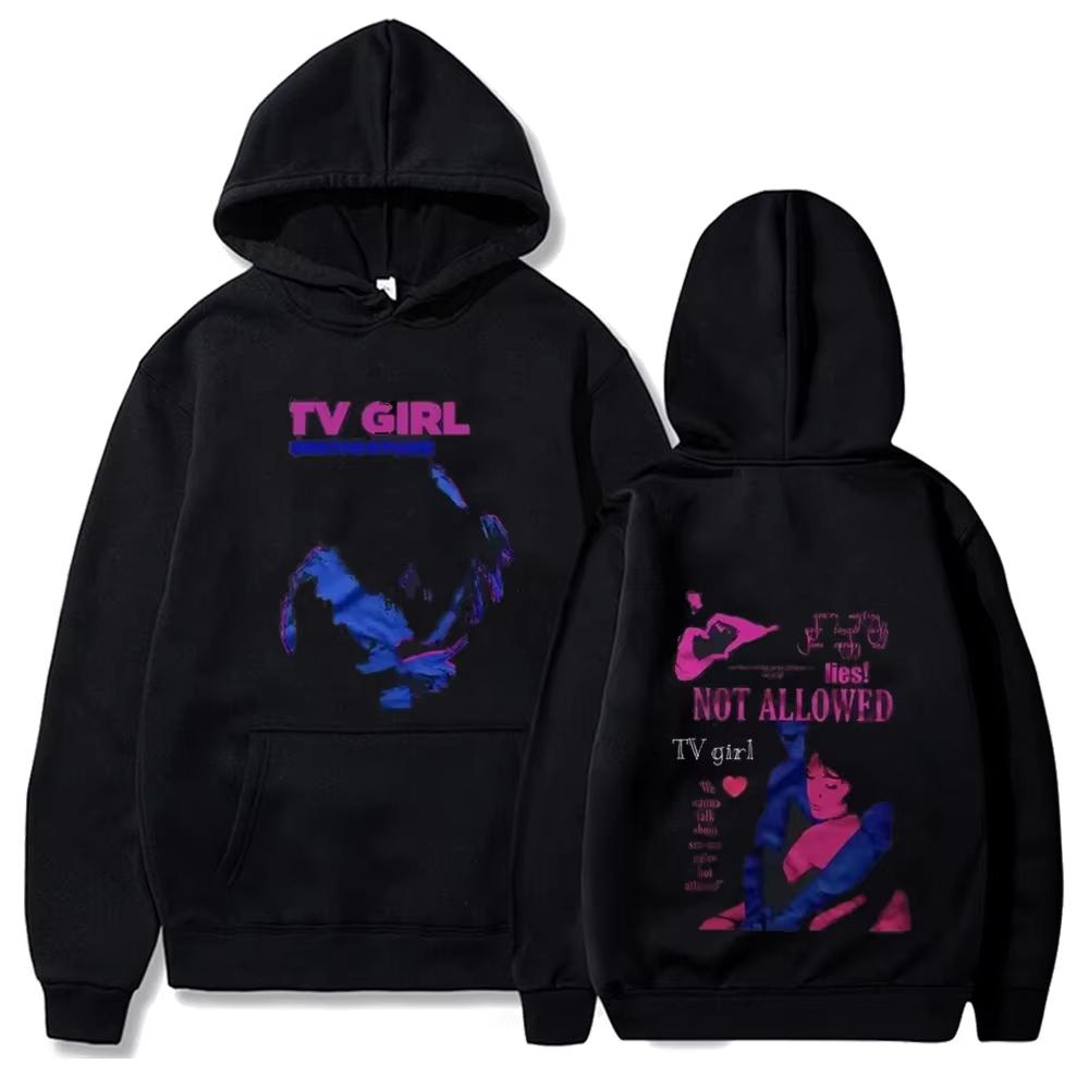 TV Girl Who Really Cares Musikalbum Hoodie Harajuku Kapuzenpullover TV Girl Kapuzenpullover Herren Damen Lässige Streetwear Oberteile