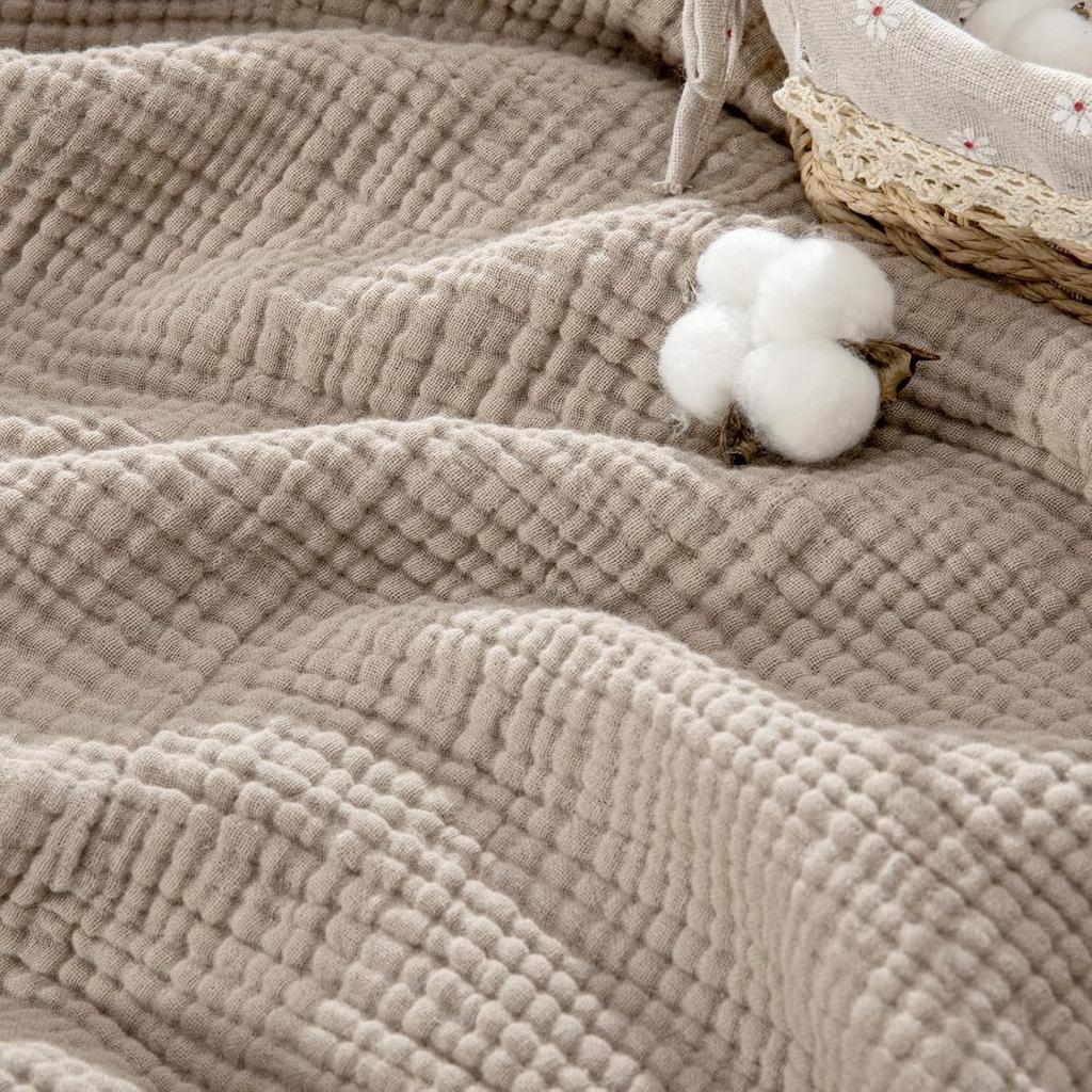 Baumwollstoff weich 100% Baumwolle Unifarbe Double Gauze für DIY Handwerk Nähmaterial Kleid Handtuch Bettwäsche Mulltuch Tischläufer Stoff