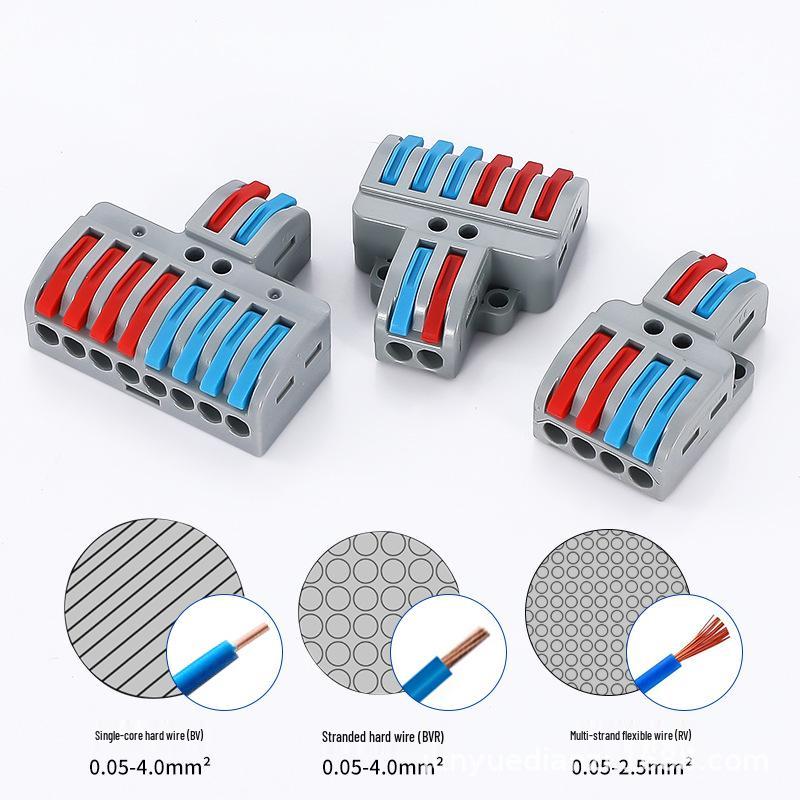 

LT-422/623 Quick Wire Terminal Block: 2x4/2x6/8 Out Docking Connector 6 out terminal block