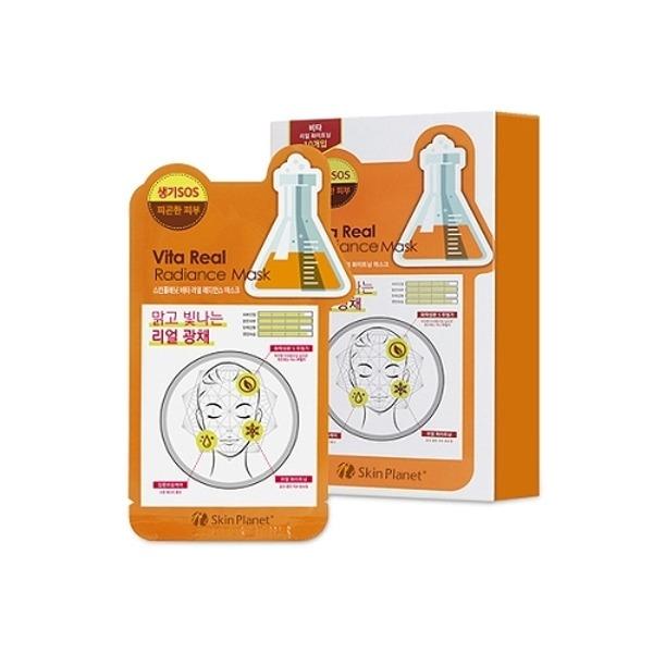 [10 sheets] Skin Planet Vitamin Whitening Skin Correction Mask Pack_18565360_634664