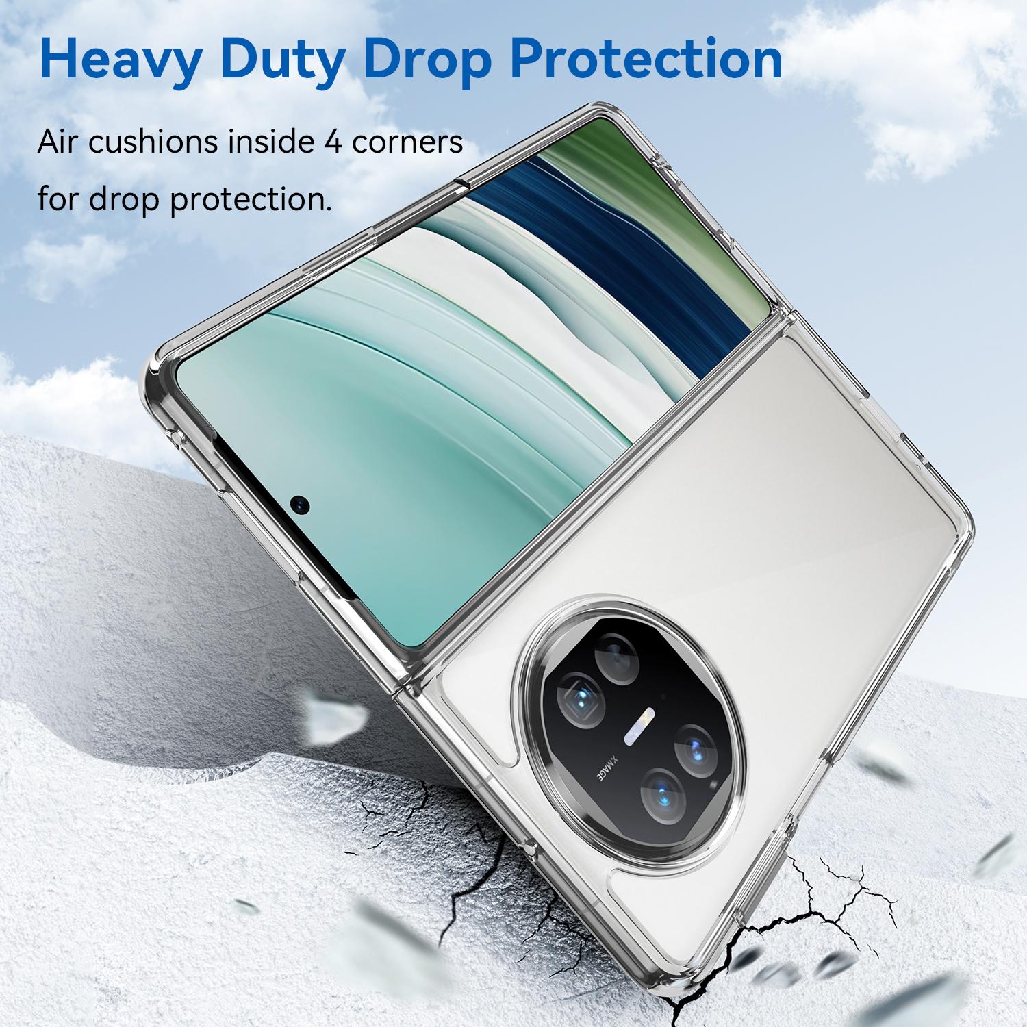 

For Huawei Mate X5/Mate X3 5G Case TPU+Acrylic Folding Phone Cover Transparent