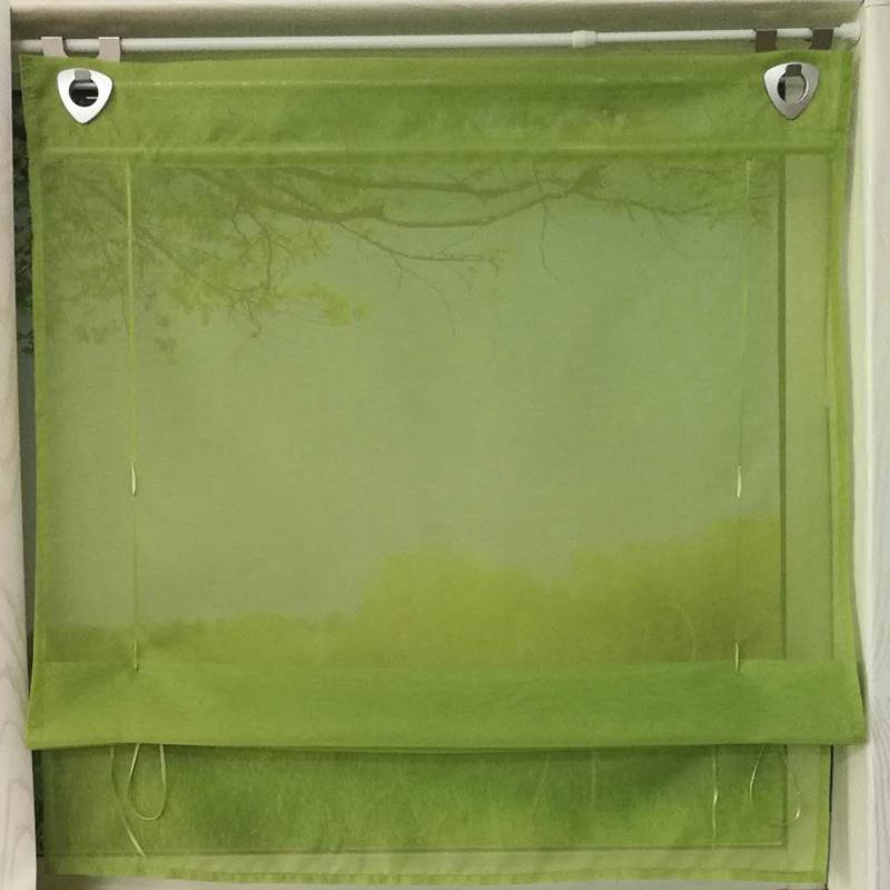 

Ht-005A Европейская римская подъемная штора Кухня Кабинет Балкон Легкая штора Экран для окна 45cm width * 130cm height зелёный