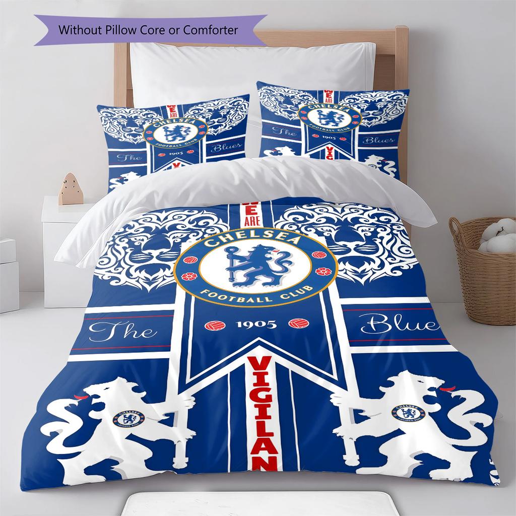 The Blues logo  Pattern Bedding Quilt Set Quilt Cover Pillowcase Home Decoration Birthday Gift (1 * duvet cover + 2 * pillowcase, without core)