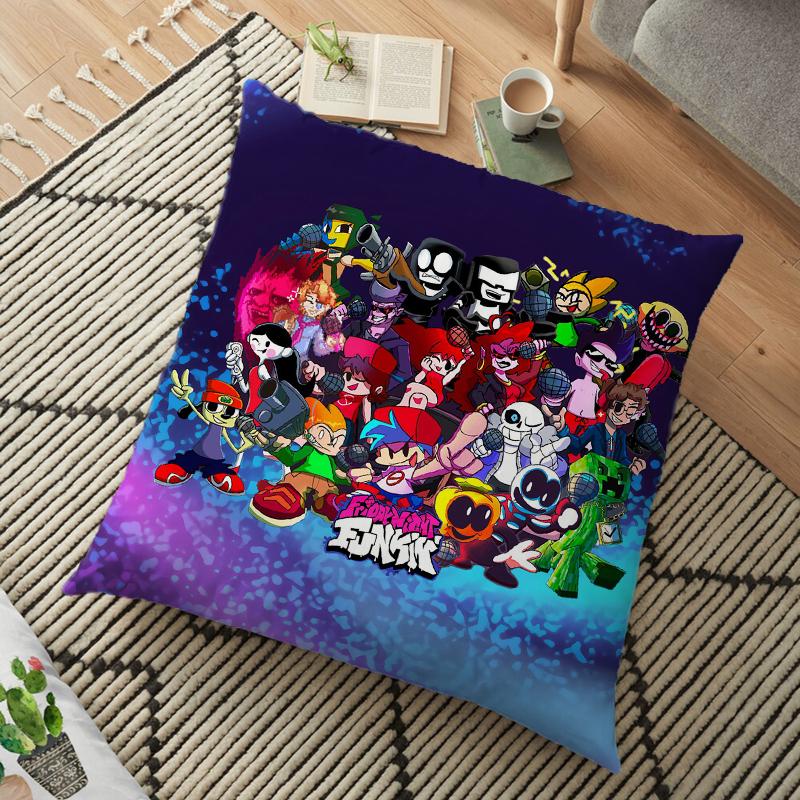 Friday Night Funkin Cushion Pillow Case Whitty Boyfriend Pillow Cover Lemon Demon Monster Living Room Decorative Pillow Kids Gift 45cm