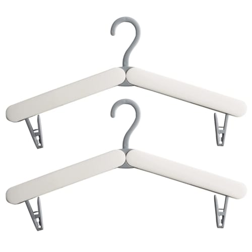 Yorkereynom Portable Hangers, Set of 2, Foldable Travel Hangers, Convenient, Lightweight, Multifunctional, Space-Saving, for Travel, Business Trips, a