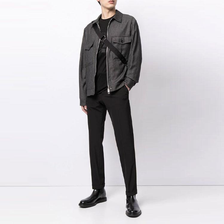 Emporio Armani EA Logo Letter Pattern Round Neck Short Sleeve T-Shirt Men Tops Black 3K1TM5-1JDXZ-0999
