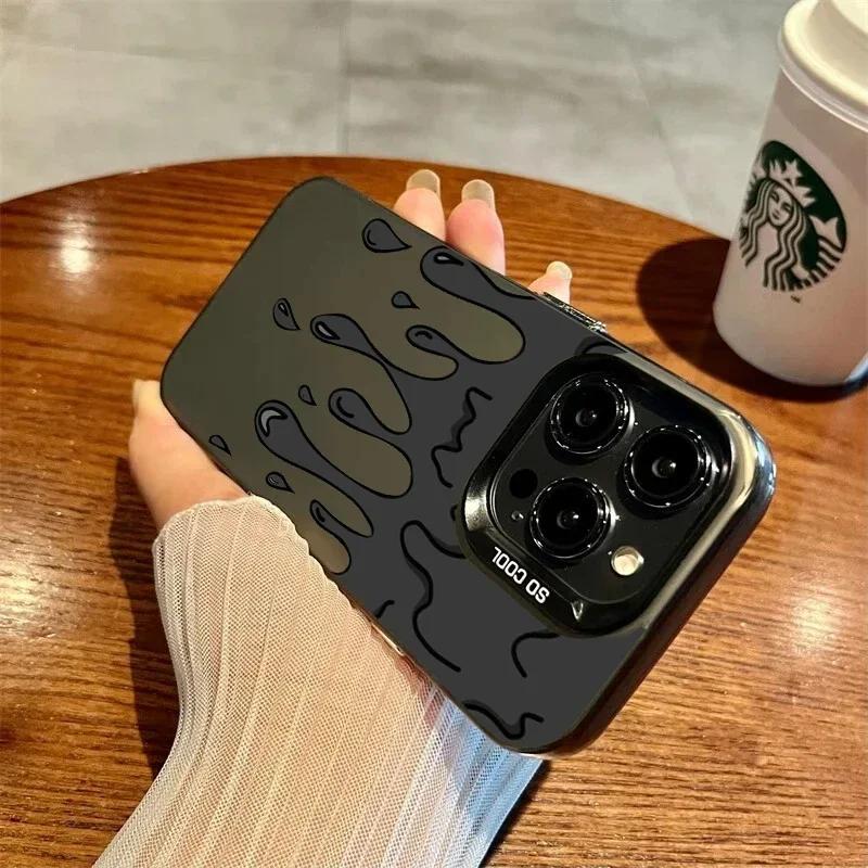 Hot Paint Graffiti Art Phone Case For IPhone 16 15 14 13 12 11 Pro Max X XR XSMAX 8 7 Plus Candy Matte Shockproof Back Cover