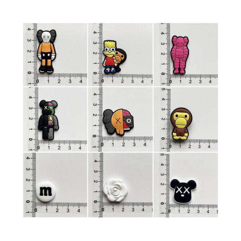 18Pcs Crock Shoe Charms Cute Cartoon Cool Shoe Charms for Kids, Bubble Slide Shoe Charms Pins for Wristband Bracelets, Sandals Decoration Accessories