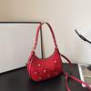 Flower Three Dimensional Trendy Small Women Bag Inner Pocket Design Zipper Bags