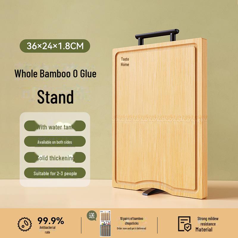 Tabla de Cortar de Bambú Antibacteriano Espesado Weijia - Tabla de Cortar Doméstica Resistente al Moho para Cocina y Preparación de Carne