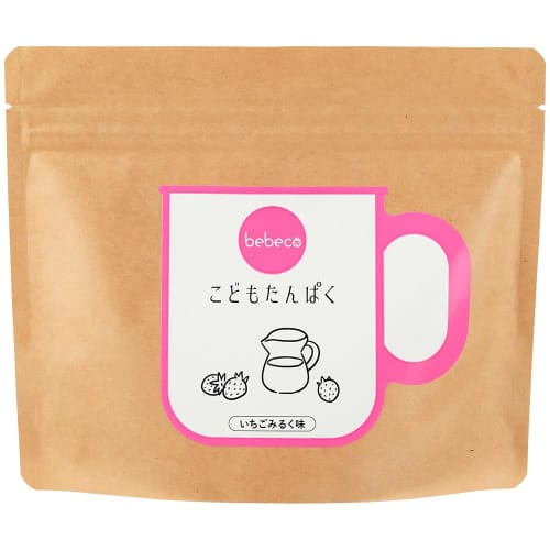 bebeco Children's Protein 170g (Ages 2+) Junior Protein, Strawberry Milk Flavor, Iron, Calcium, and 12 Vitamins and Minerals, Made in Japan (170g, Str