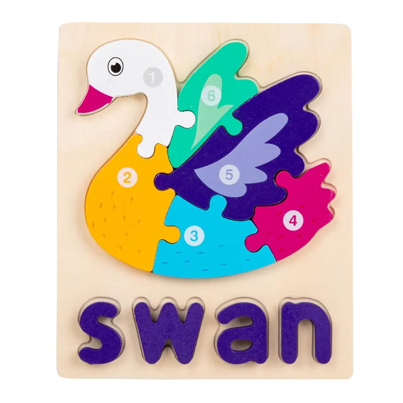 Wooden Puzzle - Hen and Swan
