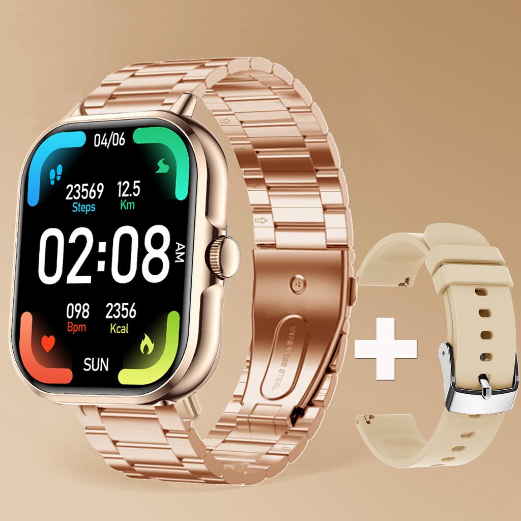 2024 New Smart Watch Men Women Full Touch Body Temperature Heart Rate Monitor Smartwatch Waterproof Smart Wristwatch