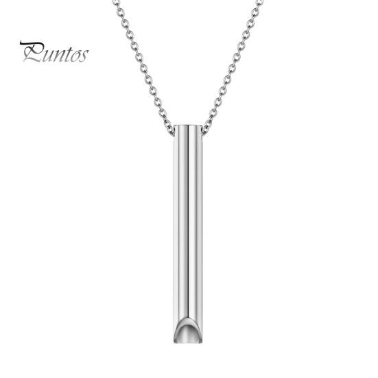 

Ожерелье для дыхания осознанности из нержавеющей стали, антикоррозийная подвеска для облегчения тревоги, для медитации при стрессе серебряный