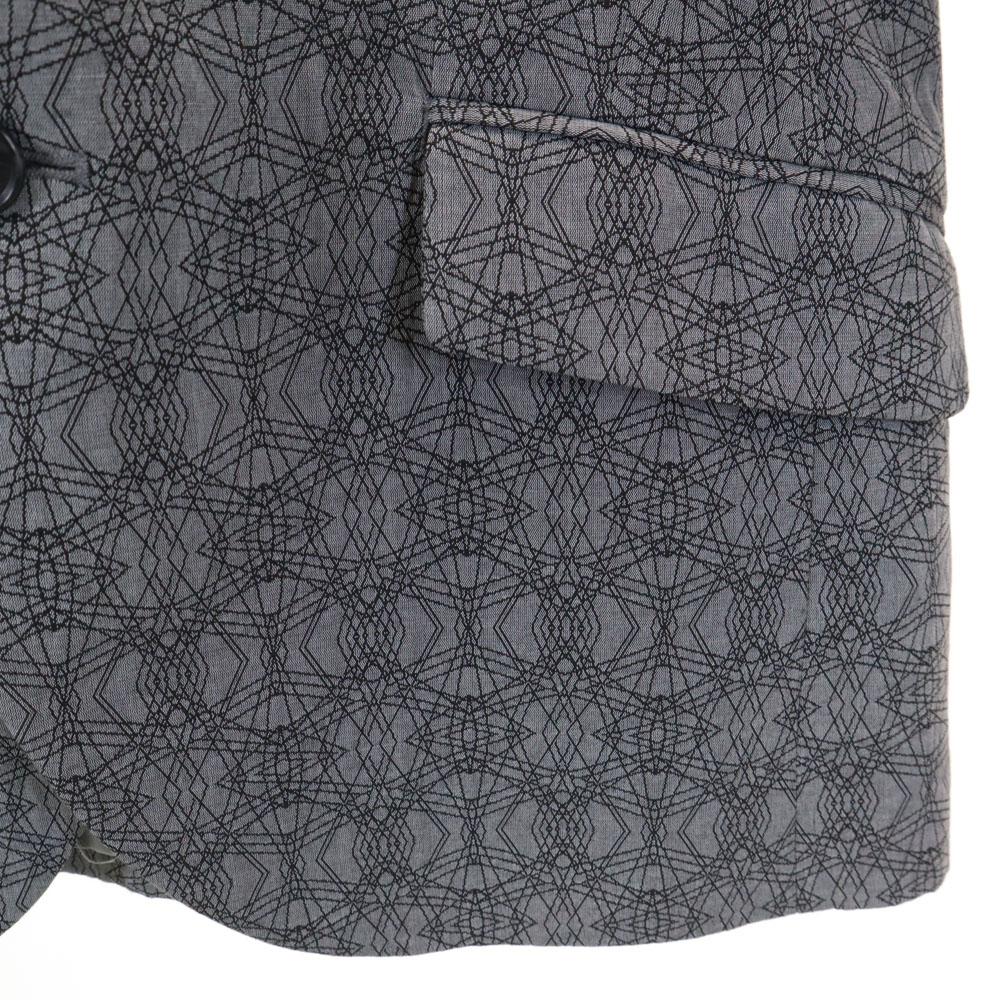 ARMANI EXCHANGE Geometric pattern tailored jacket M gray blazer Men's Used
