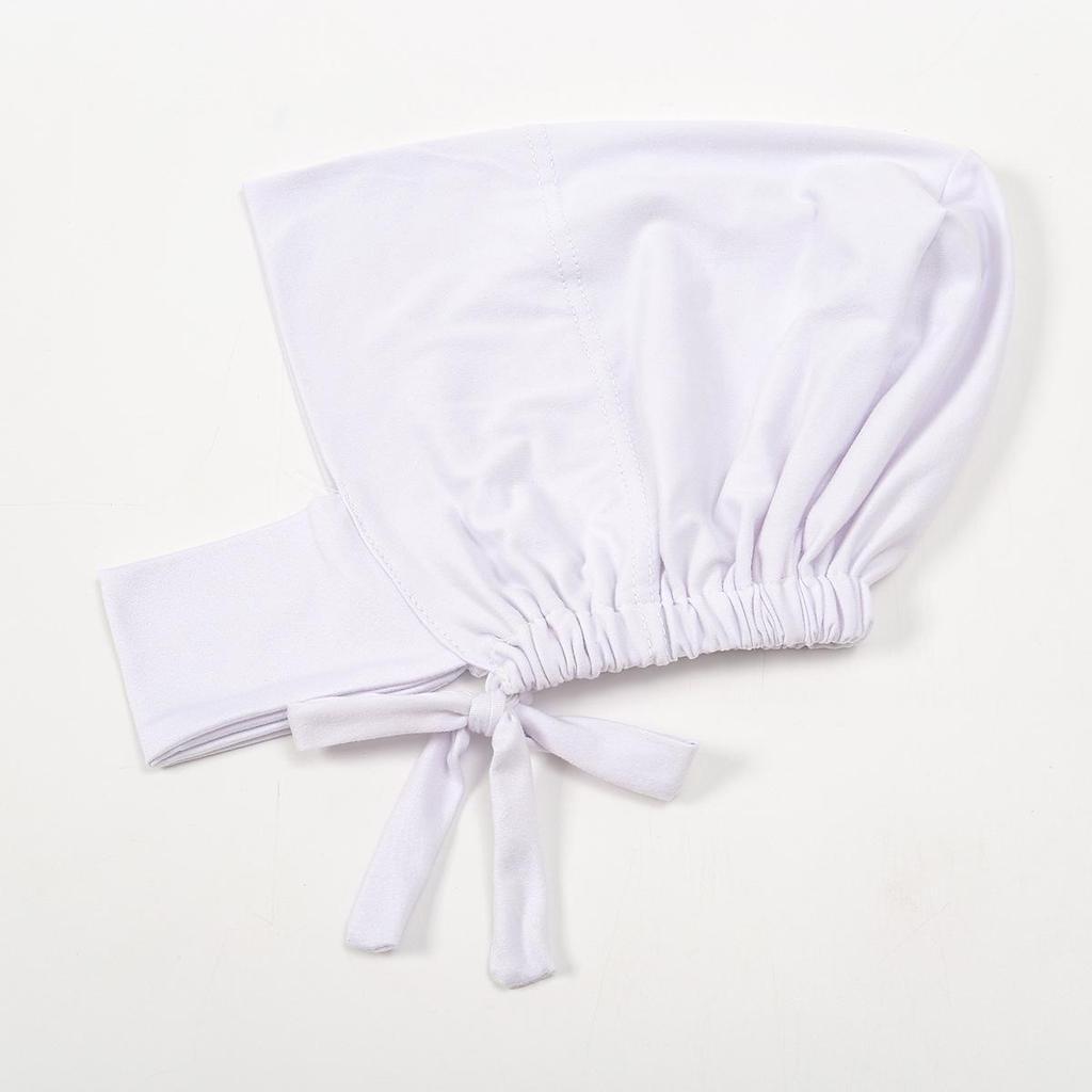 Elastic Milk Silk Neck Warmer Hat - Fashionable Solid Color Ethnic Hat for Middle East, Malaysia, Indonesia