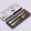 ZISIZ Portable Rainbow Stainless Steel 4-Piece Cutlery Set