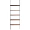 VidaXL Étagère inclinée à 5 niveaux Marron foncé et noir 64x35x185 cm 336386