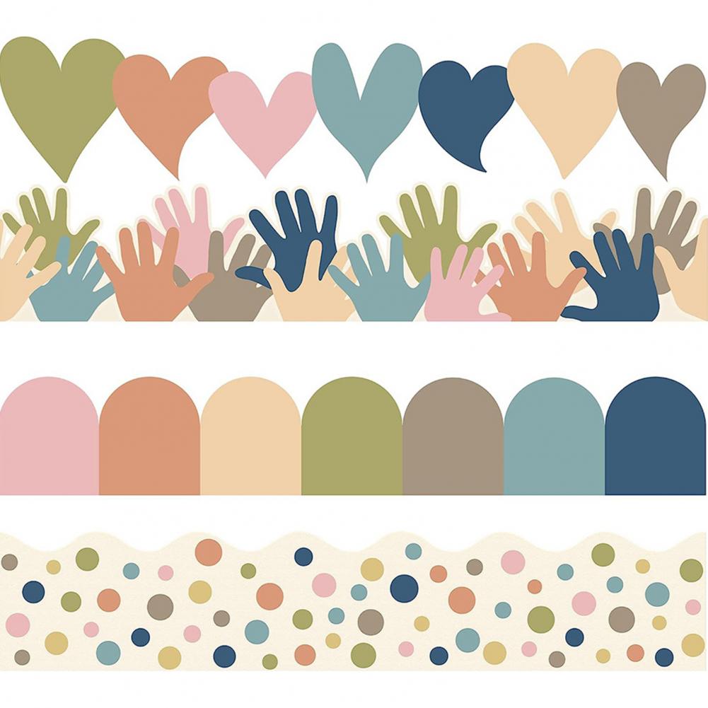 

80 шт. набор наклеек для украшения доски объявлений в стиле бохо с изображением сердца, руки, точек, полукруга, «сделай сам» для школьной доски