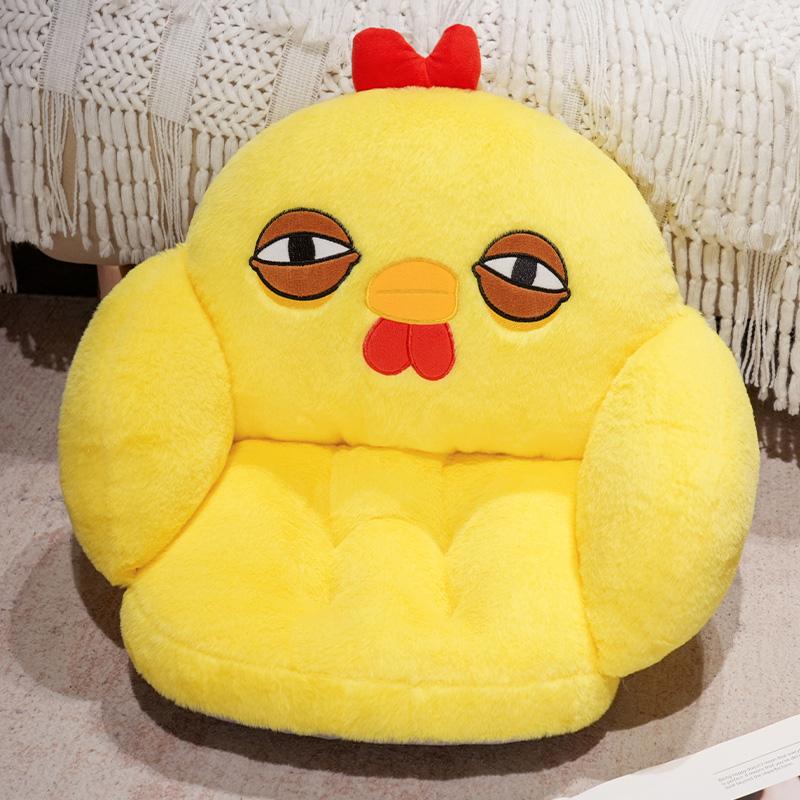 Funny Chicken Seat Cushion Plush Toys Pillow Soft Simulation Cute Plushie Dolls Stuffed Animal for Boys Girls Festival Gifts