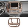 Wood Grain Dash Panel Navigation Decor Cover Trim Bezel for Chevy Colorado 2014+